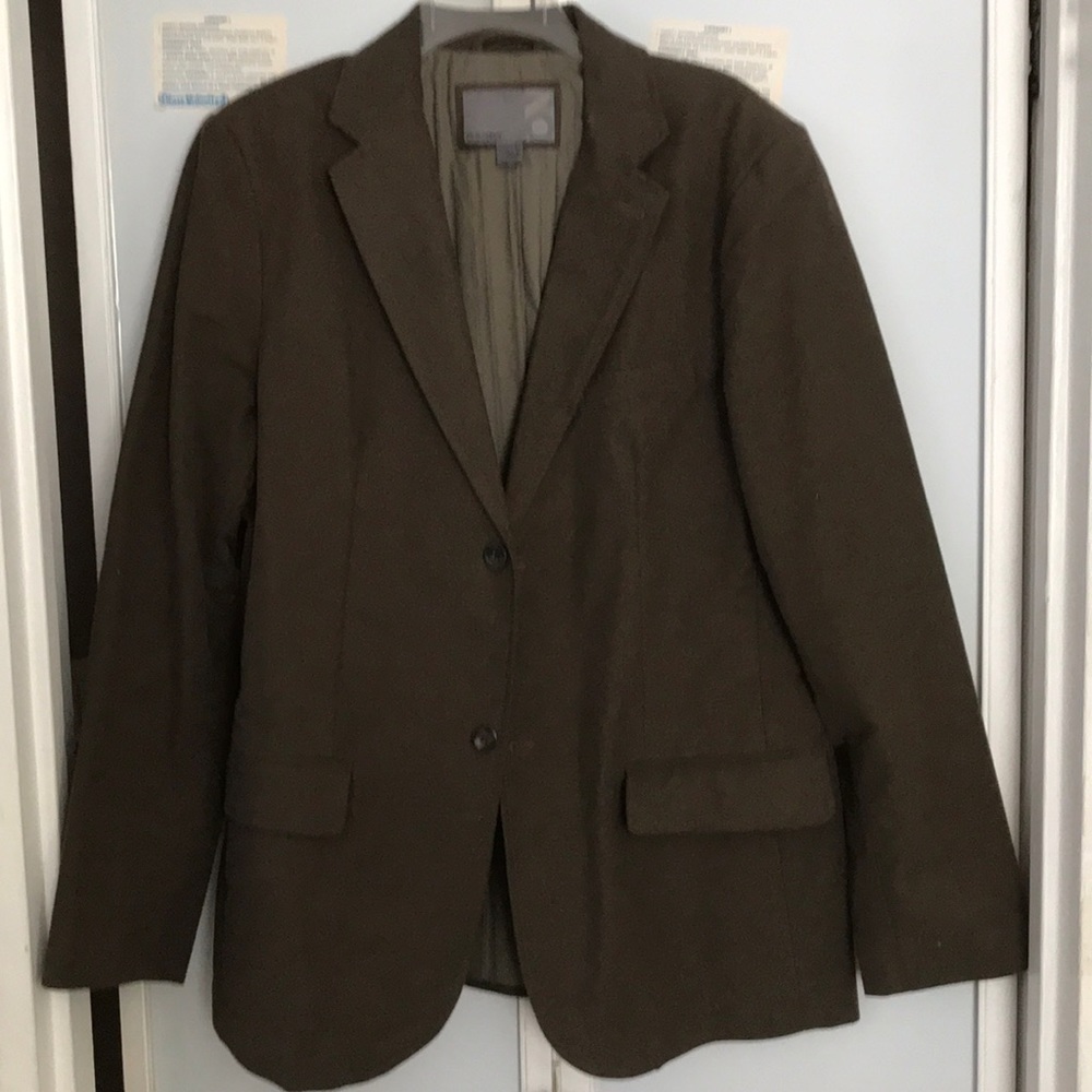 Brown Fabric Suede Sport Jacket